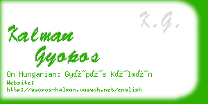 kalman gyopos business card